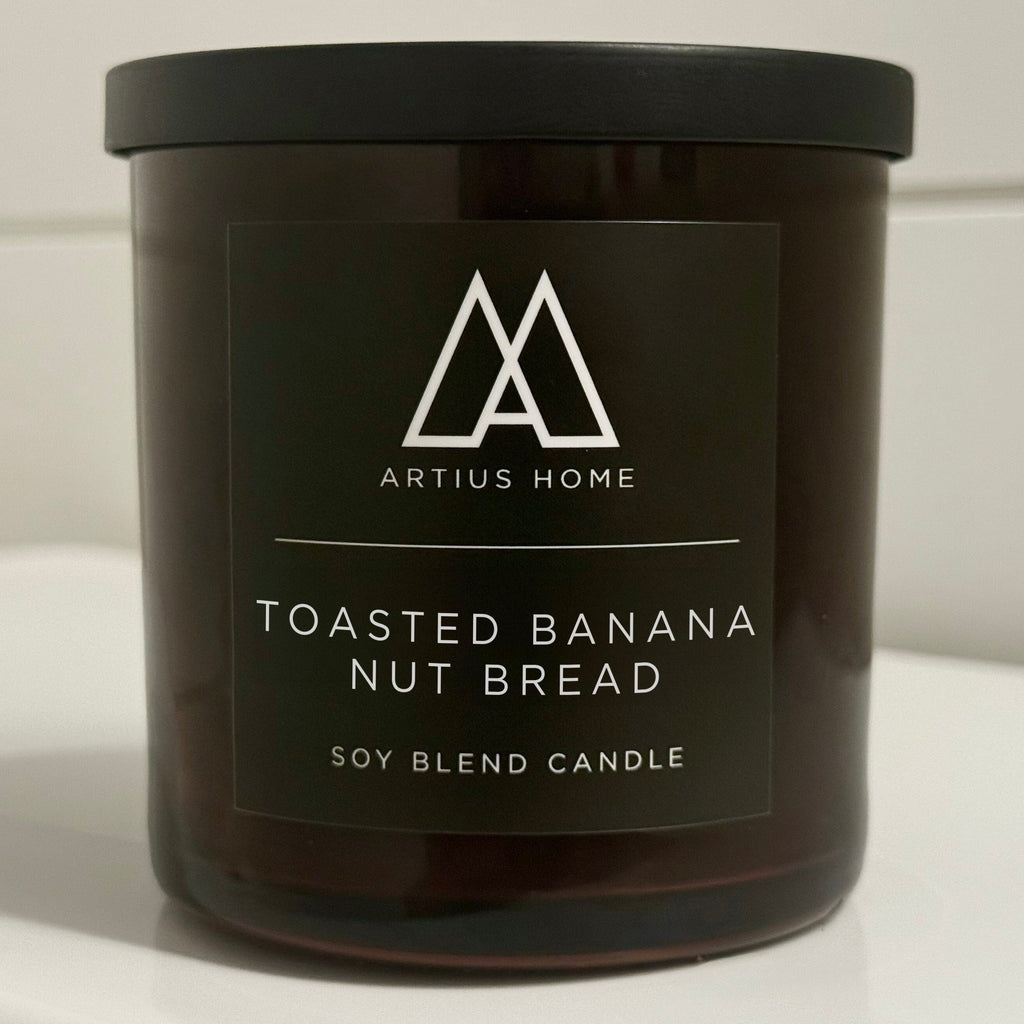 Soy Blend Wood Wick Candle - Toasted Banana Nut Bread