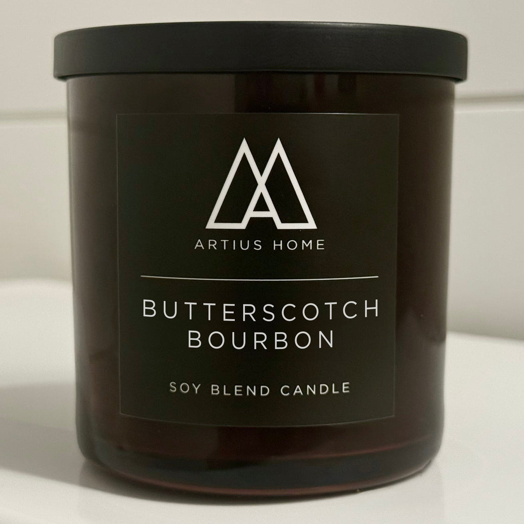 Soy Blend Wood Wick Candle - Butterscotch Bourbon
