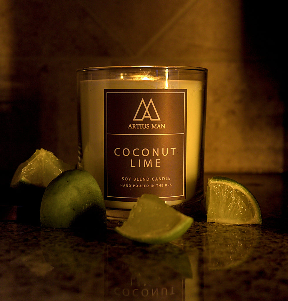 coconut lime candle for men