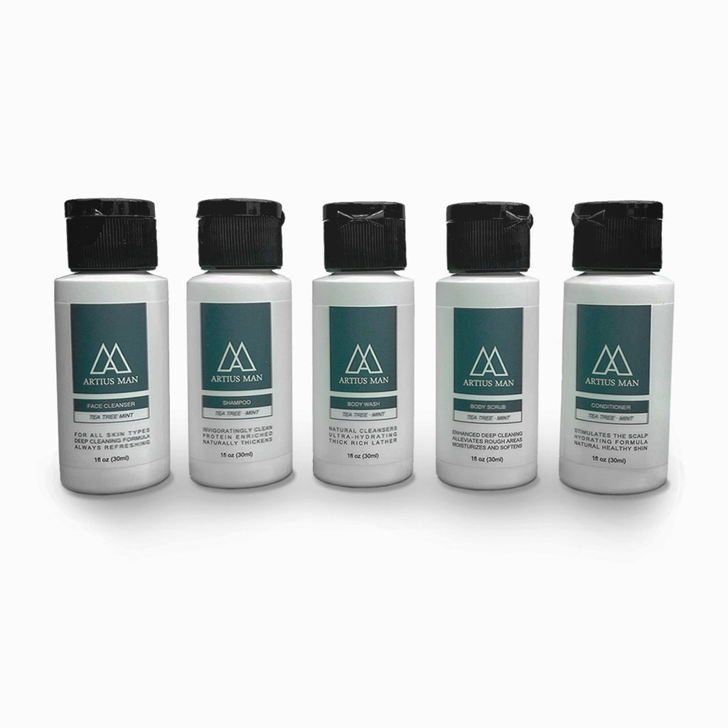 Tea Tree Mint - Skin & Body Care Sampler / Travel Kit - Artius Man