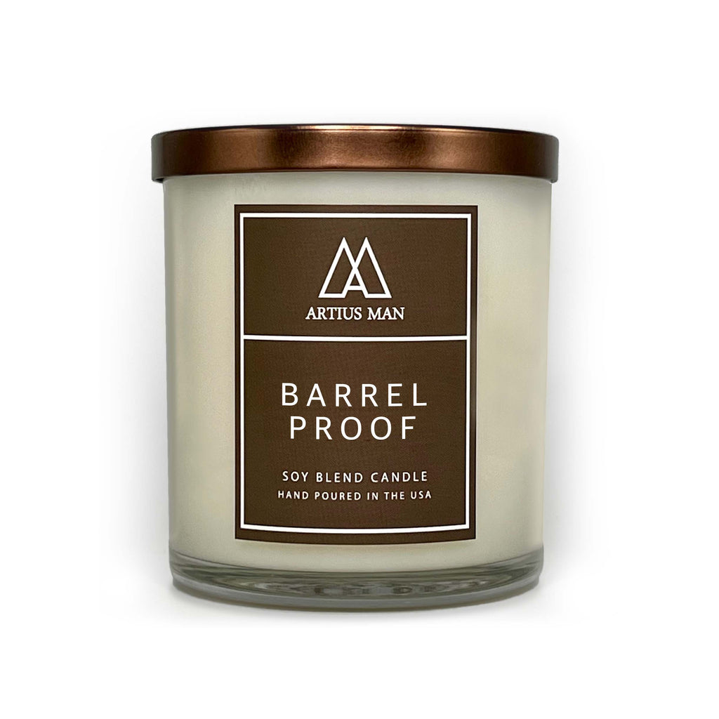 Soy Blend Wood Wick Candle - Barrel Proof - Artius Man