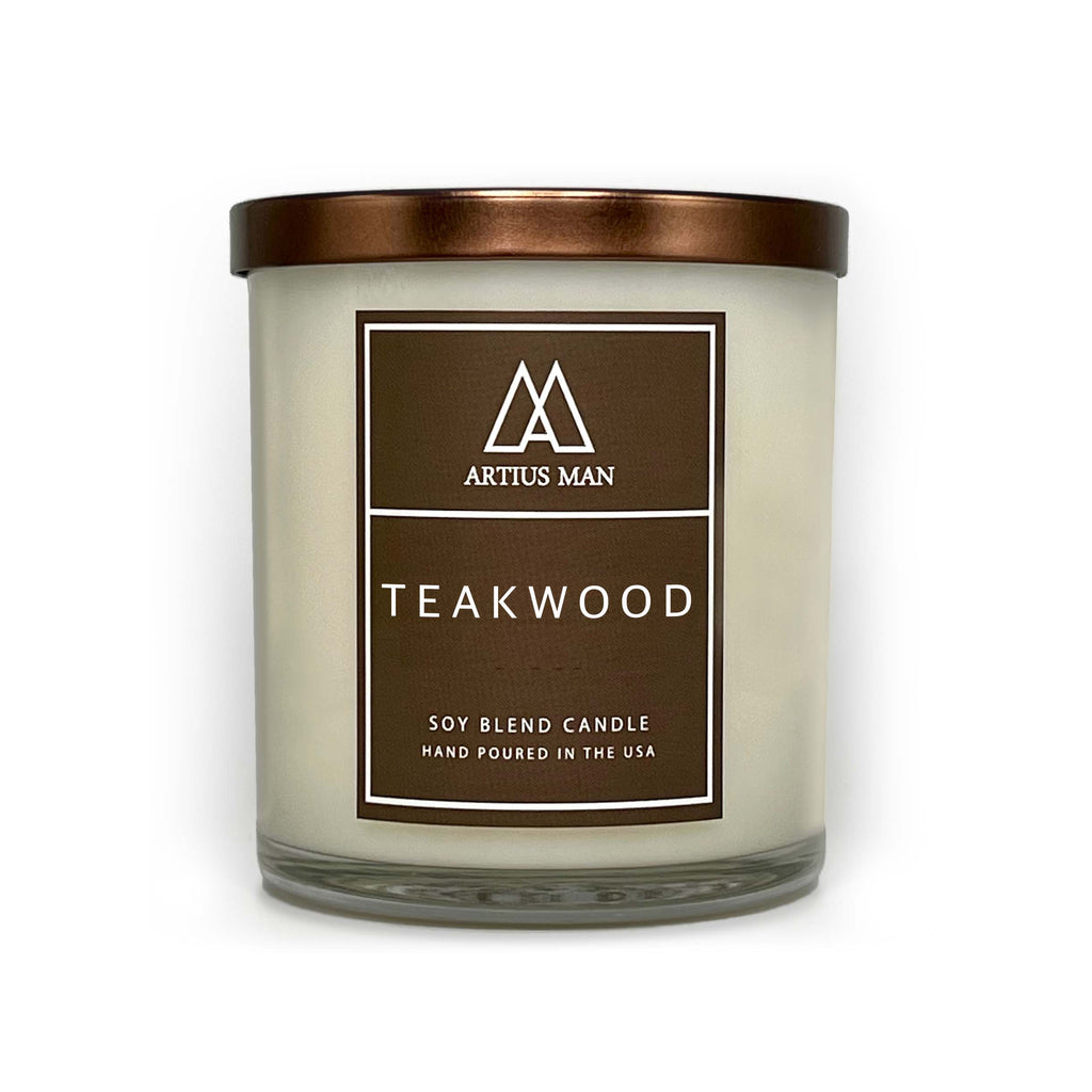 Teakwood Candle - Soy Blend With Wood Wick